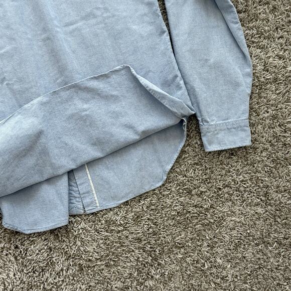 RRL Double RL Ralph Lauren Selvedge Oxford Button Up Shirt Blue Men’s Size Small - Picture 7 of 9